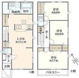 武蔵野市八幡町一丁目新築戸建　3号棟/全3棟