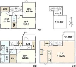 さいたま市大宮区吉敷町3丁目　新築戸建　3号棟