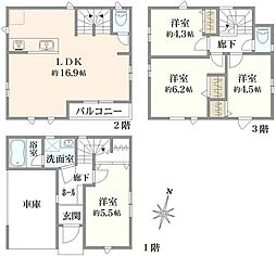 川崎市川崎区小田5丁目　新築戸建 C棟／全6棟