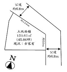枚方市山之上北町の土地