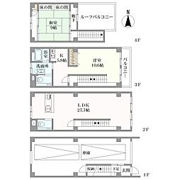 京都市中京区御幸町通三条上る丸屋町の一戸建て