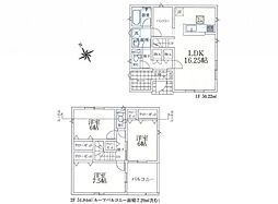 所沢市久米第21　新築分譲住宅全3棟2号棟　2号棟