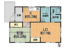 緑区定納山　築7年の1LDK平屋住宅