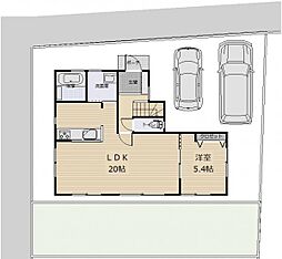 鴻巣市袋　建築条件付売地全2区画