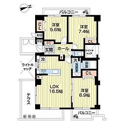 緑地公園グリーンハイツ三号棟