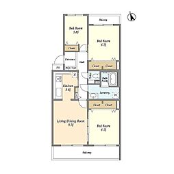 テレパレス柏てるて　南街区　2号棟 104