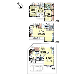 上北沢五丁目戸建　1階内見可能