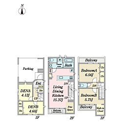 新宿五丁目新築戸建 B棟