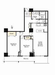シーリアお台場三番街4号棟（ＳＡ借上） 1009