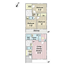 賃貸戸建　アリア・ソワン陸前 D