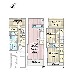 横浜市西区浅間町2丁目新築戸建A棟