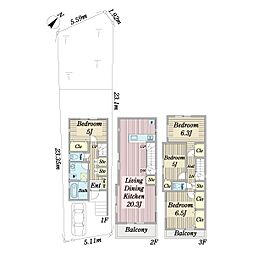横浜市西区浅間町2丁目新築戸建A棟