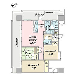 ル・サンク旭橋 1201