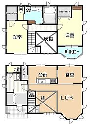 滑川町月輪中古戸建注文建築のウッドデッキ付き