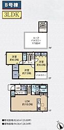 入間市扇町屋2丁目　新築住宅全3棟　B号棟