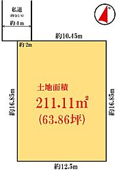 奈良町　売地63坪　整形地