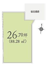 所沢市西所沢2丁目　建築条件無し　土地