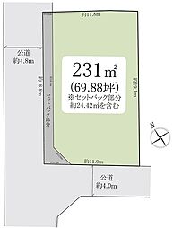 越谷市平方　土地
