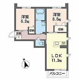 ベレオ西新浜　Ｂ棟 208