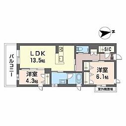 シャーメゾン　ウィル立花 0202