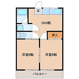 天神コーポラス　101棟 1D