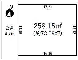 入間市野田　78坪　整形地