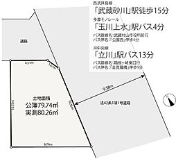 立川市砂川町8丁目　売地