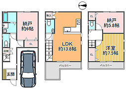 堺市東区日置荘北町３丁の一戸建て