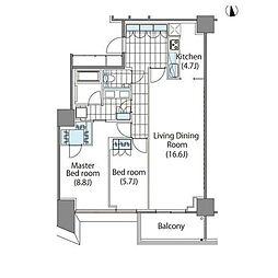 コンフォリア新宿イーストサイドタワー 1414