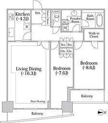 河田町ガーデン　クラブフロア 3203