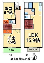 シャレー伊興Ａ棟 1