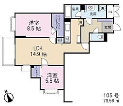 カルムアパルトマン110代沢 105