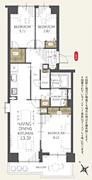ヒルズ南戸塚プリメゾン1号棟 310