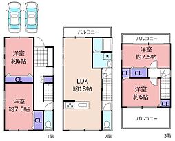 東大阪市稲田本町３丁目の一戸建て