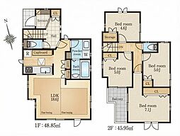 港北区富士塚2丁目全2棟　B号棟