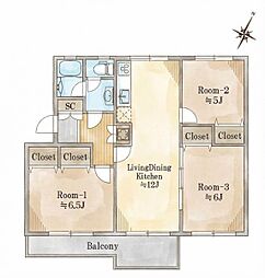 片倉台団地1街区3号棟
