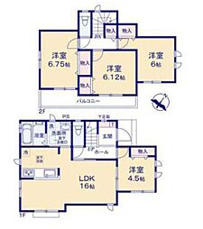 座間市ひばりが丘２丁目の一戸建て