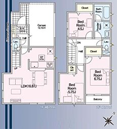 港南区野庭町　全2棟1号棟