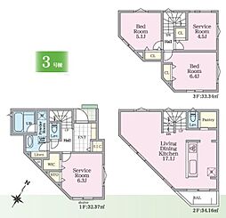 旭区鶴ケ峰2丁目　全4棟3号棟