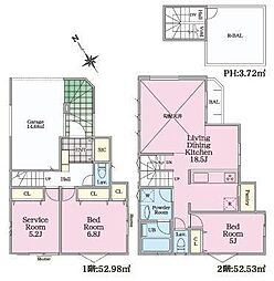 1号棟川崎市新築戸建 2路線利用可 ビルトイン車庫