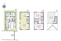 1号棟南区新築戸建 2路線3駅利用可 ビルトイン車庫