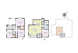 旭区新築戸建 リビング19.6帖 ロフト
