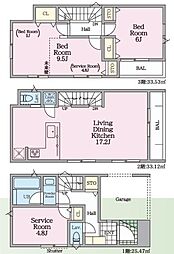 1号棟保土ケ谷区新築戸建　間取変更可能　陽当り