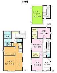 B号棟綾瀬市新築戸建 ルーバル 2台駐車可 WIC