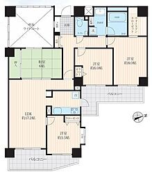 コスモヒルズ永田山王台2面バルコニー