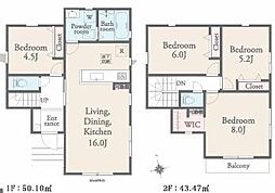 1号棟金が谷新築戸建 全居室収納有 WIC