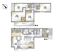 1号棟都筑区新築戸建 ペニンシュラキッチン 角地