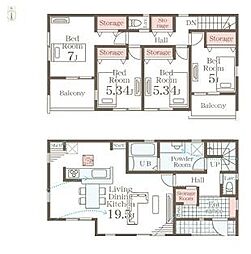 1号棟栄区新築戸建 3台駐車可 LDK19帖