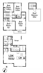 3号棟中区寺久保 新築戸建 ルーフバルコニー付