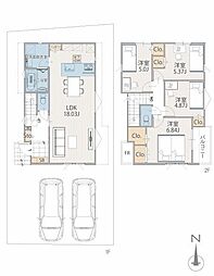 1号棟金沢区新築戸建 2台駐車可 パントリー